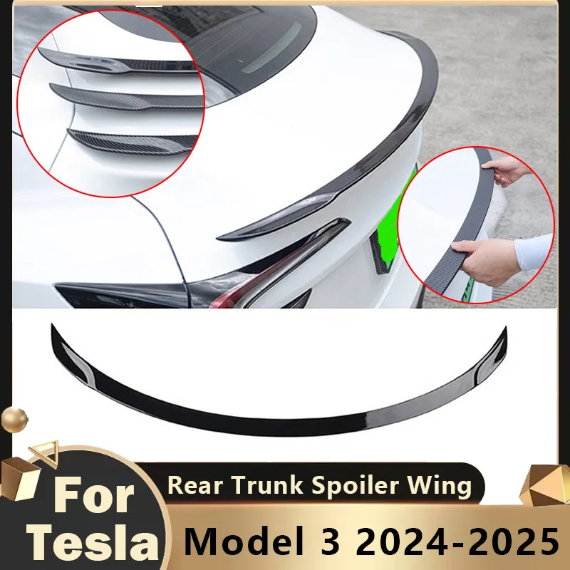 

2024-2025 for Tesla Model 3 Highland Rear Trunk Wing Spoiler High Performance Tail Wing Body Kit Decoration Trunk Lid Modified