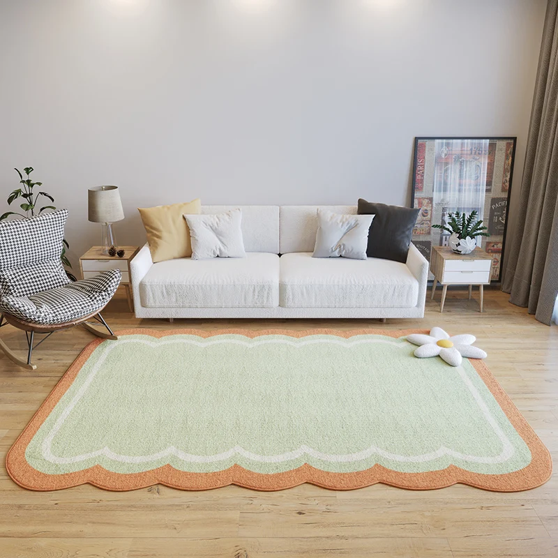 Moderne Licht Luxe Woonkamer Tapijt Onregelmatige Groene Klassieke Nordic Art Design Slaapkamer Rug Minimalistische Meisje Thuis Decoratie Mat