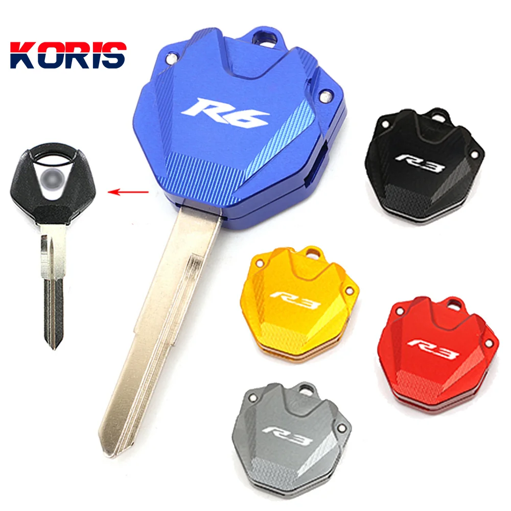 For Yamaha YZF R3 R6 Yzfr3 Yzfr6 Modified Key Cover Case Shell Protection Keychain Key Chain CNC Aluminum Motorcycle Accessories