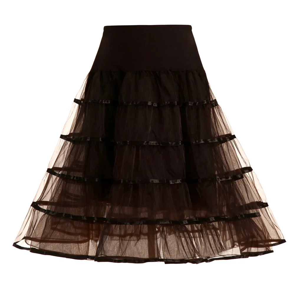Woman Petticoat Tutu Underskirts Crinoline 50's Multi-layer Ribbon Gauze Petticoat Fluffy Skirt Wedding Petticoat Vintage Slips image 4