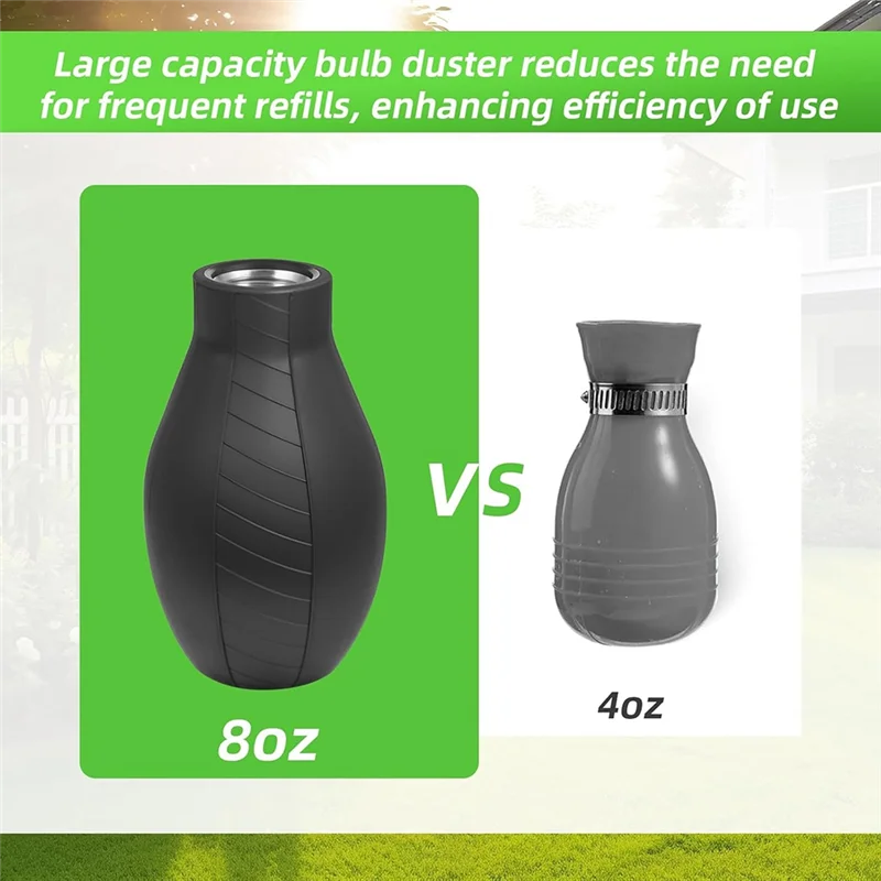 

AS94-Diatomaceous Earth Powder Duster, Garden Powder Applicator With Long Brass Sprayer, Bulb Duster Sprayer