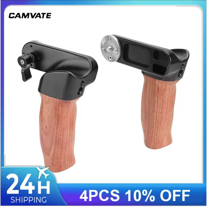 CAMVATE מצלמה עץ ידית כידון עם שושנת ARRI M6 חוט בורג חיבור עבור מצלמה כתף הר אסדה, DV וידאו כלוב