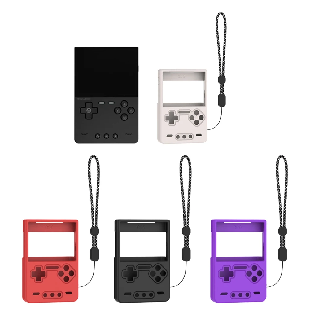 

Silicone Protector Shell Sleeve Shockproof Soft Skin Cover Case Anti-Scratch with Lanyard for Trimui Brick Handheld Game Console