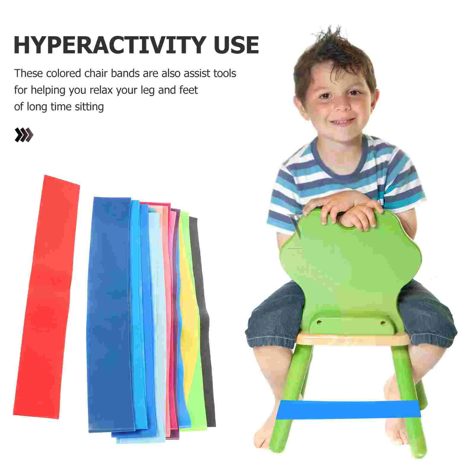 Children's ADHD Classroom Desk and Chair Fixed Straps Office Leg Elastic Bands Buttocks