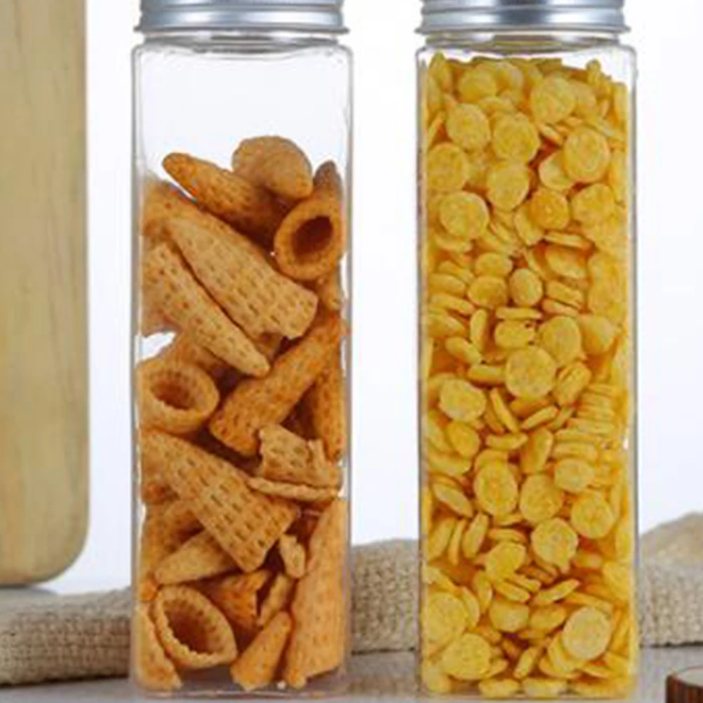 

10pcs 500Ml Plastic Coffee Bottles Juice Storage Containers Pet Water Bottles Screw-On Lids Black Easy-Grip Food Grade Clear