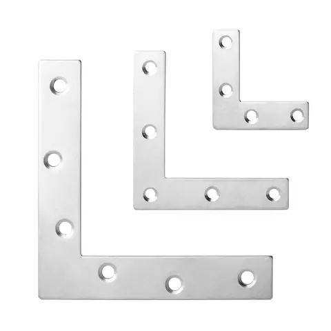 Stainless 90 Degree Orthodont Angle Corner Bracket Right Angle Fix Metal Bracket For Cabinet Bed Table Chair Furniture Connector