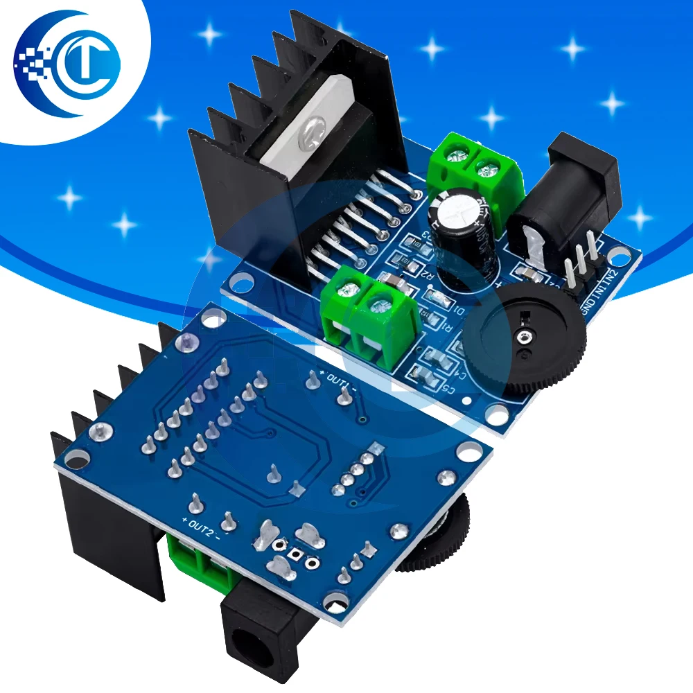 1/4PCS 3-18V Wide Voltage Stereo Audio Module: TDA7266 (CLT-IT) with 5-15W Output – Flexible for Audio Builds