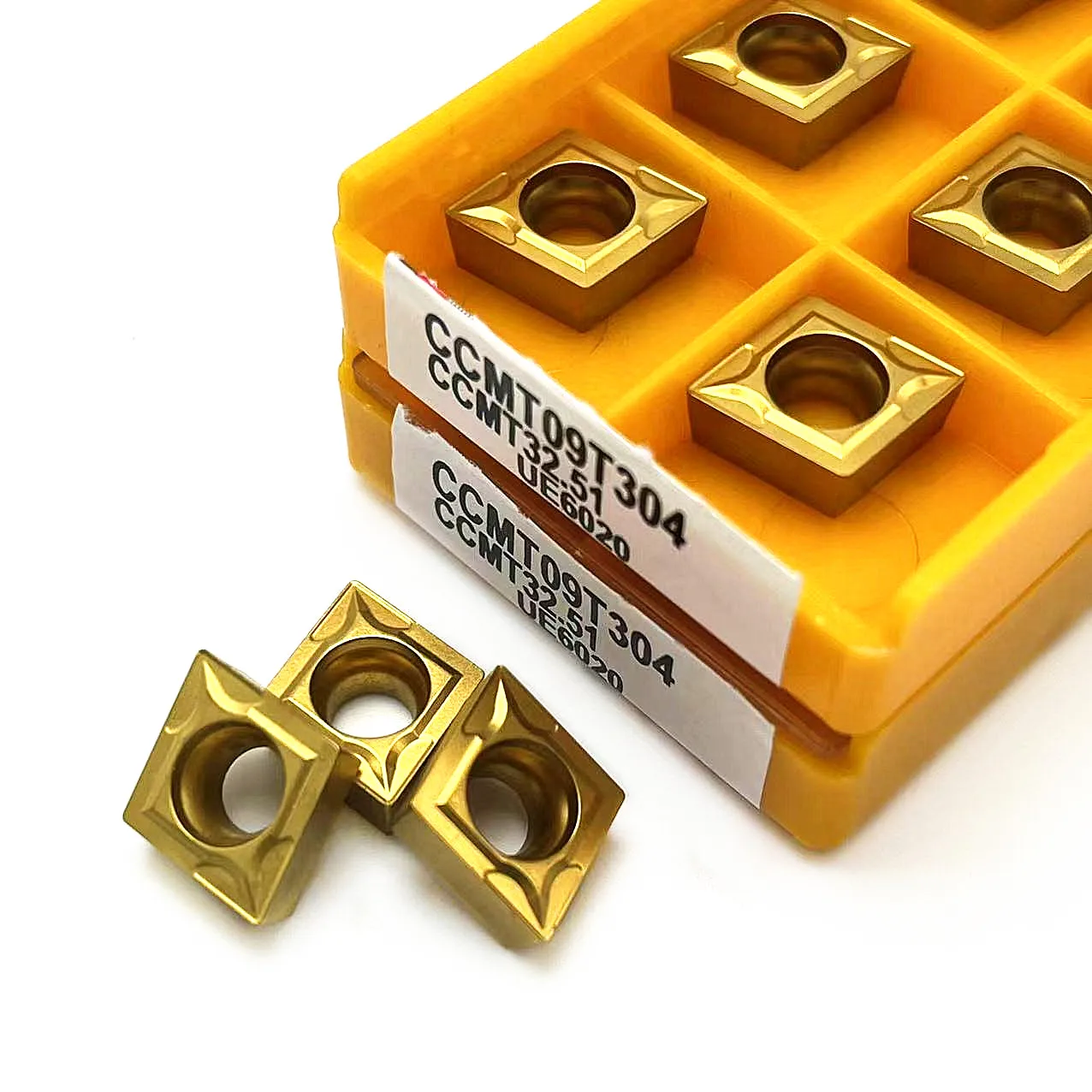 Inserto in metallo duro CCMT09T304 VP15TF UE6020 US735 utensili per tornitura in metallo utensile per tornio fresa frontale CCMT09T308 VP15TF UE6020