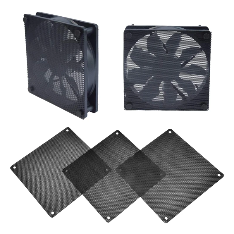 Magnetic Dust Filter Dustproof Mesh Fan Cover Net Grill Guard with Hole for PC Computer Case Cooling Fan Accessories