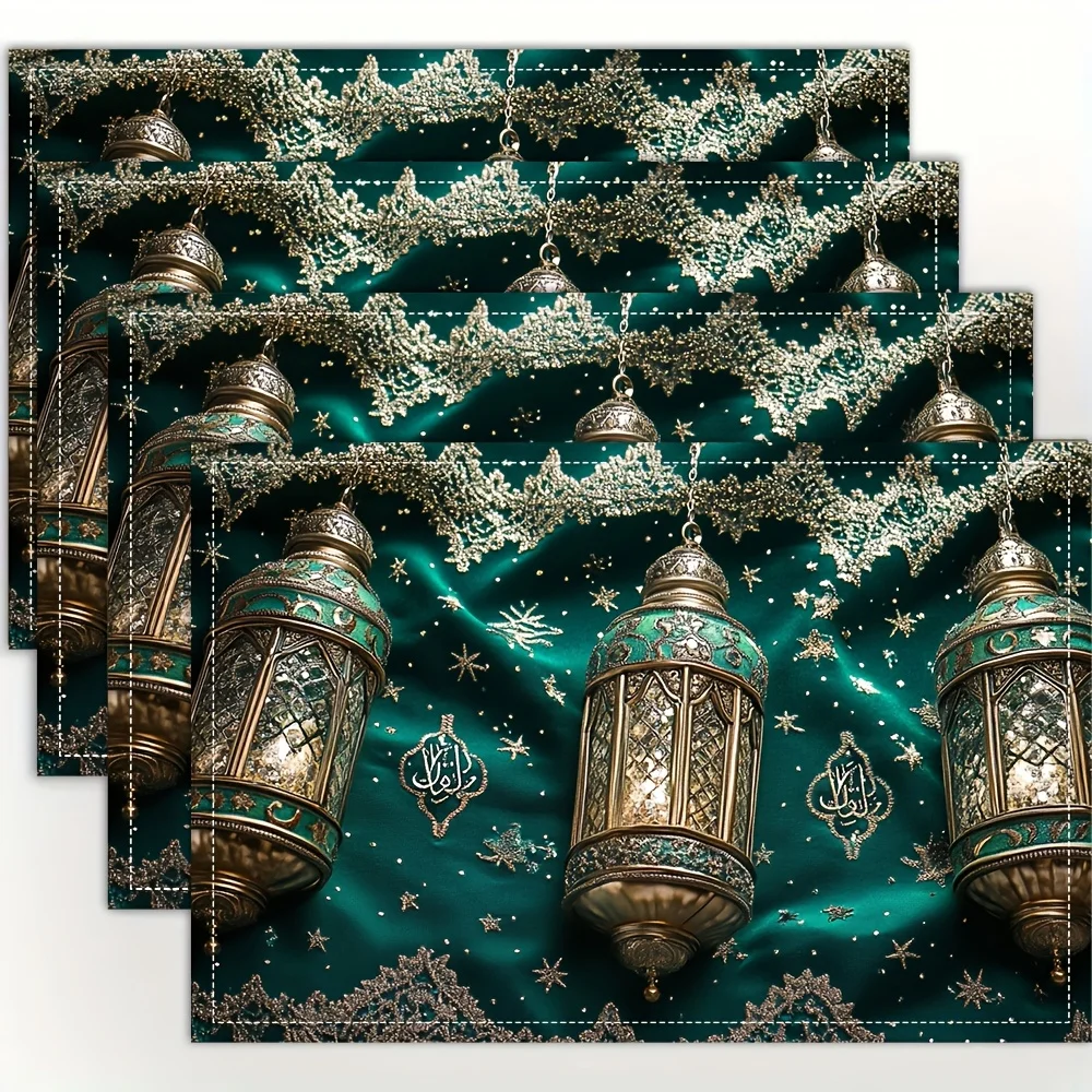

«Арабские салфетки с принтом фонарей», водонепроницаемые нескользящие коврики для стола для домашнего декора