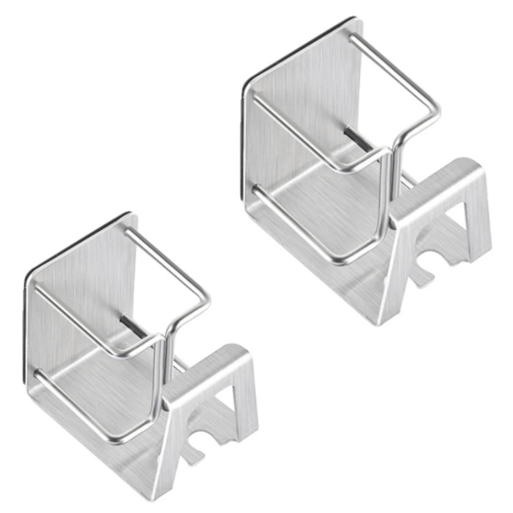 

Stainless Steel Toothbrush Holder Wall Mounted No Drilling Toothpaste Rack Organizer Storage Holder For Toothbrush Toothpaste