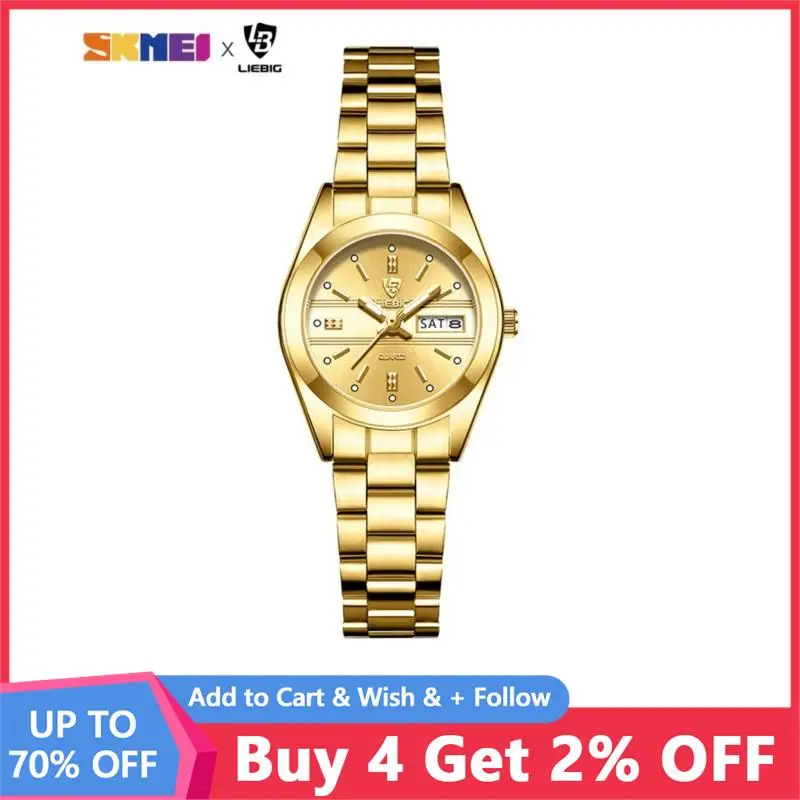 LIEBIG Watch Women's wristwatch New Romantic Style Ladies Luxury Golden Quartz Clock Female Calendar Watches Relogio Feminino