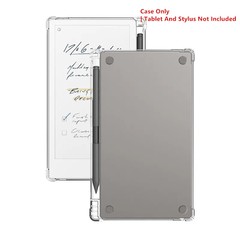

For Remarkable Paper Pro Move 7.3 inch 2025 Protective case Airbag Soft Silicone Clear Tablet Case With Pen Slot Funda TPU shell