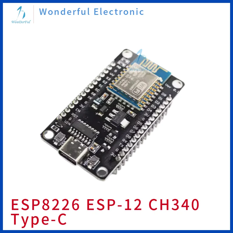 Wireless Module CH340/CP2102/CH9102 Type C NodeMcu V3 Lua WIFI Internet of Things Development Board Based ESP8266 ESP-12E