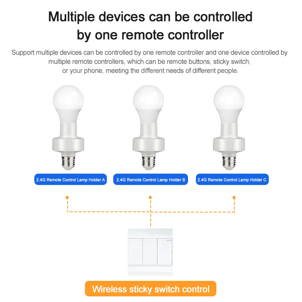 

Smart Life Night Light Base eWeLink Smart Light Bulb Socket E27 Smart Bulb Bluetooth-совместимый держатель для iOS Android