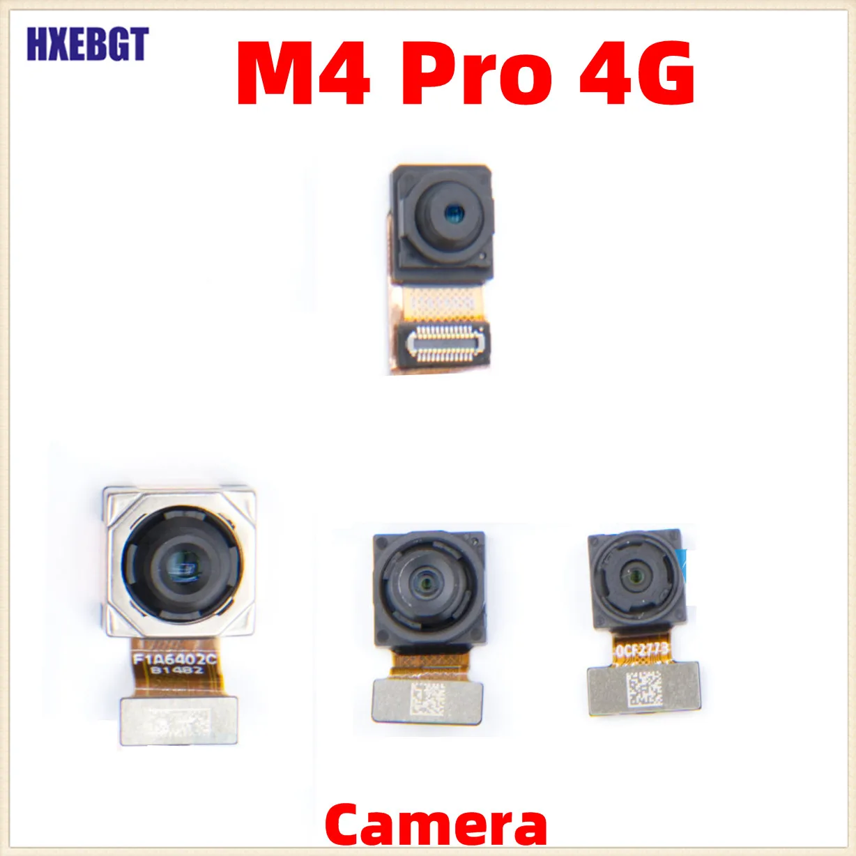 

For Xiaomi Poco M4 Pro 4G Back Main Camera + Macro + Ultrawide Camera + Front Selfie Cam Smartphone Parts