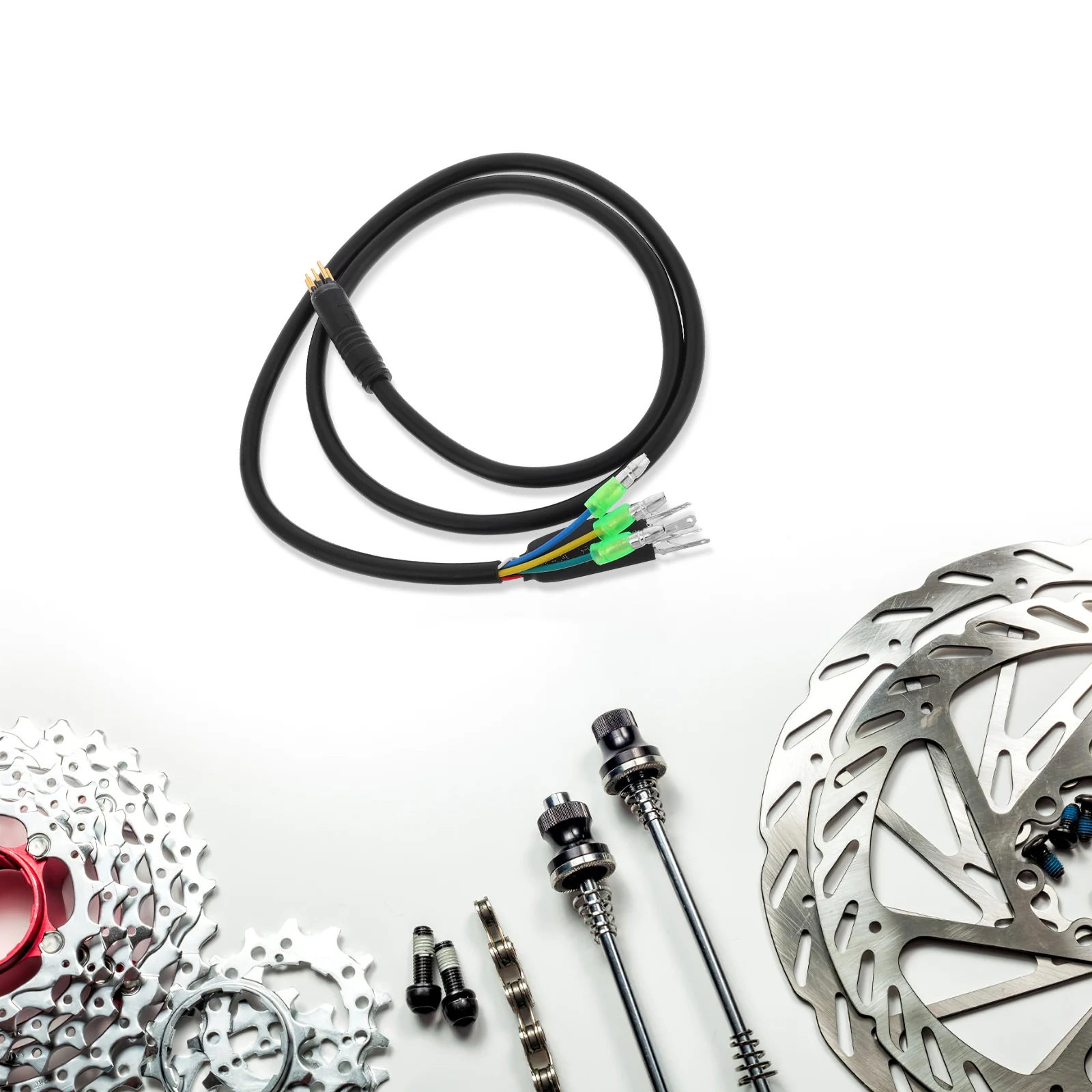 

1pcs 9-Pin Electric Bike Motor Extension Cable Pvc Waterproof Scooter Motor Cord Compatible With Brushless Hub Motors Front Rear