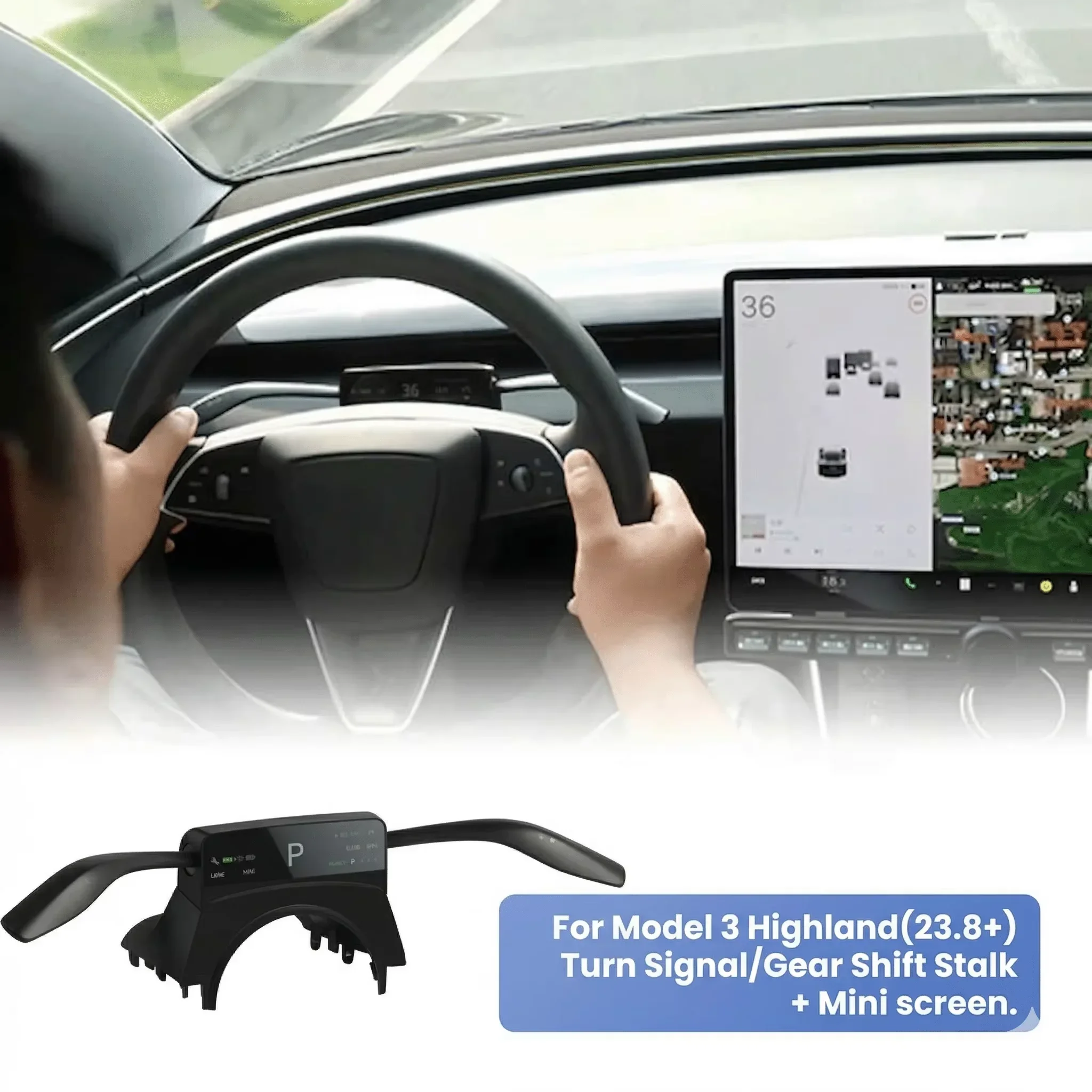 New Style Suitable for Tesla New Model 3/Y Physical Gear Shift Lever Steering Gear Tesla Instrument Panel Car Amagi