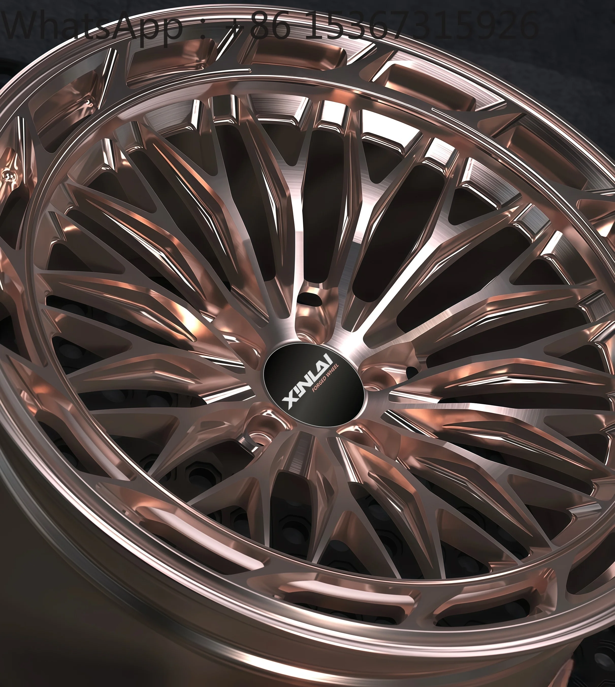 

1 Piece Rose Gold Custom Forged Alloy Wheels 5x114.3 5x120 5x112 Deep Concave Passenger Car Rims