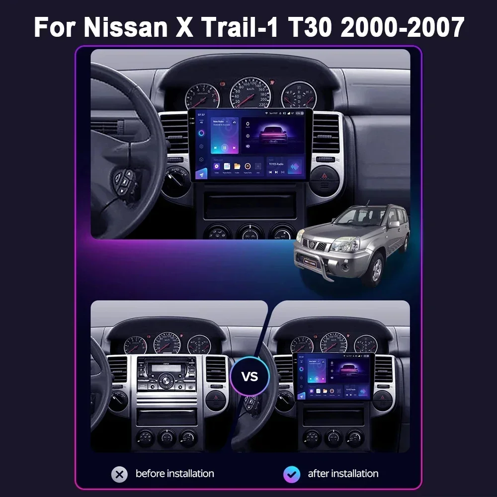 Android 14 SKIG Car Radio Multimedia Video Player Navigation Wireless For Nissan X-Trail 1 T30 2000-2007 Universal GPS WiFi