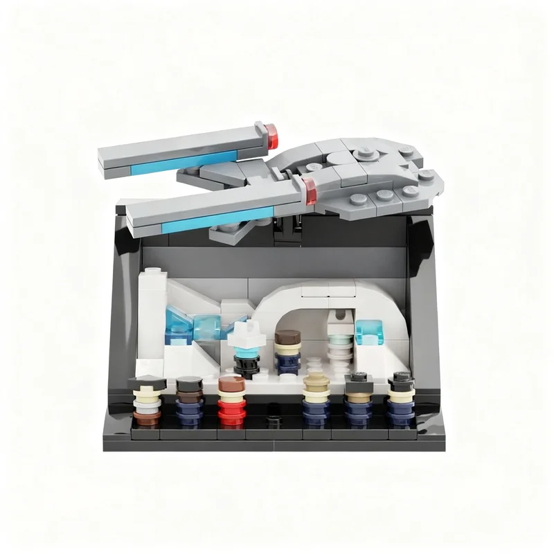 939pcs MOC Star Trek Starfleet Legends Five Model Building Blocks Home Decor Desk Display Shelf Accent Creative Gift For Adults