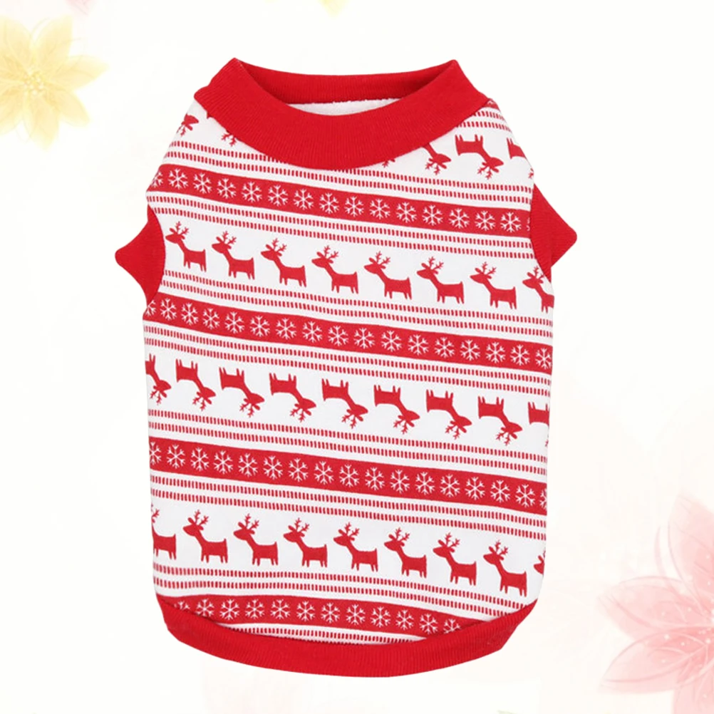 

Christmas Clothes Breathable Pet Dog Hoodie Stretchy Dog Costume For Party Banquet Warm Winter Outfit Xs Red