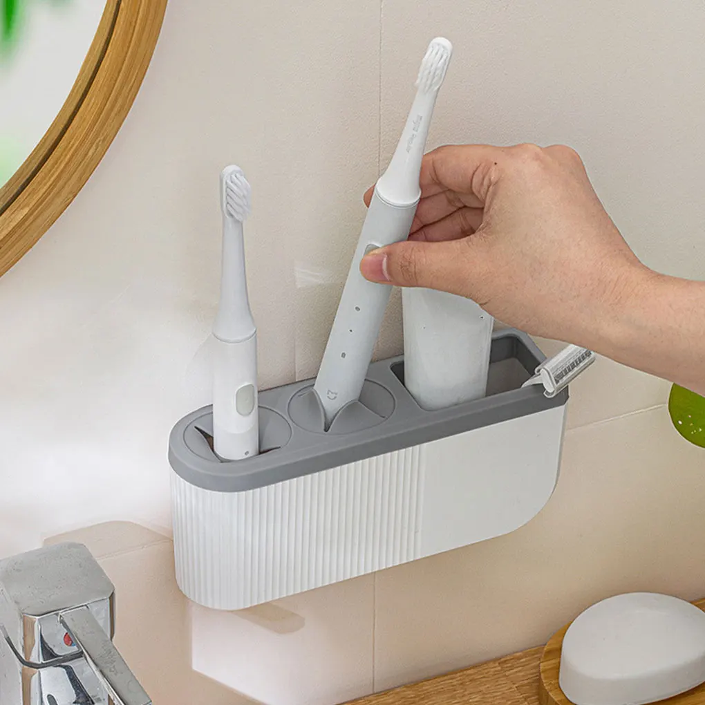 Wall Mounted Electric Toothbrush Holder - Durable And Convenient Storage High Quality PS Material Soft And Safe Loose lime