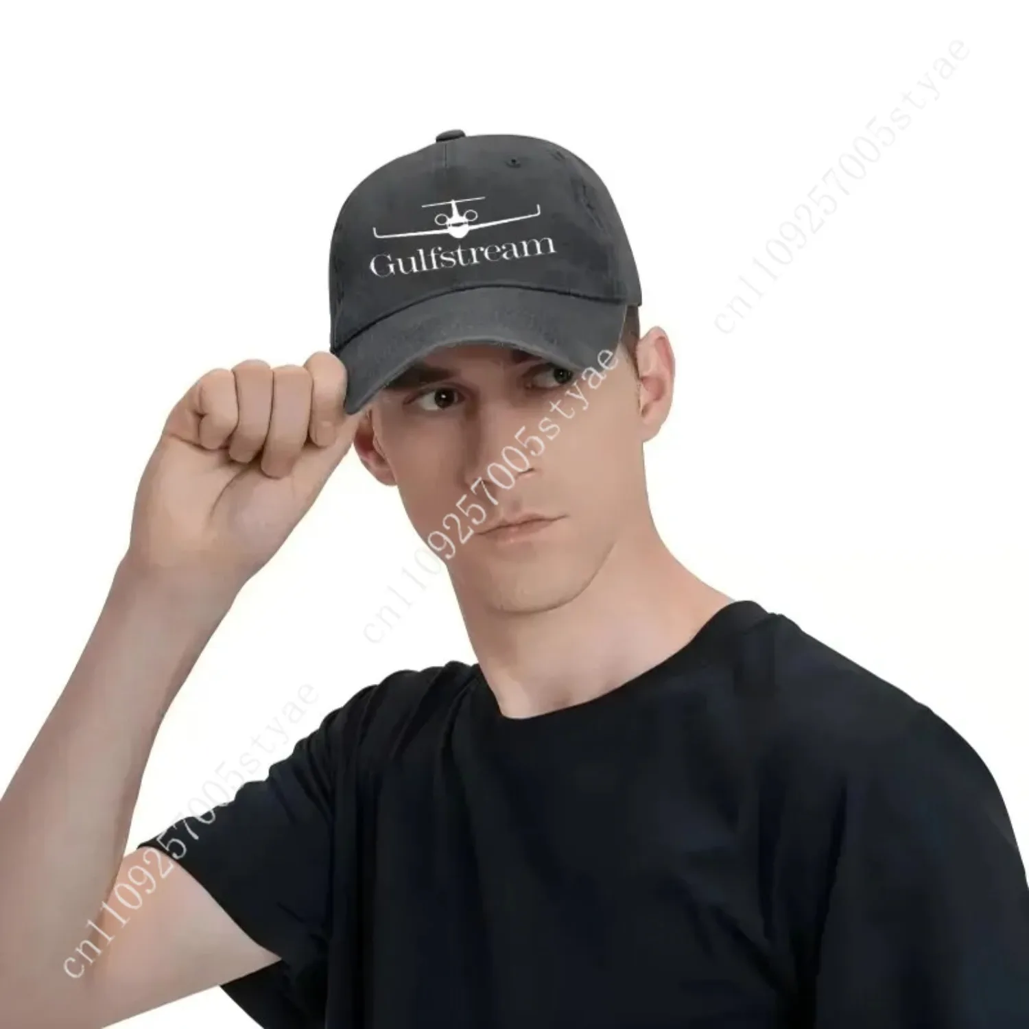 Gulfstream Airplane Logo Baseball Cap Cotton Adjustable Casual Hat for Men Women view 3