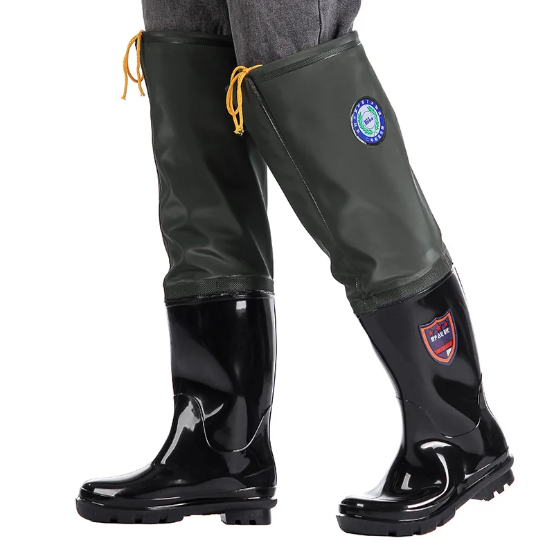 Waterproof Multipurpose Hunting Fishing Rain Boots Thickened Wading Pants Wear-resistant Non-Slip Fishing Waders