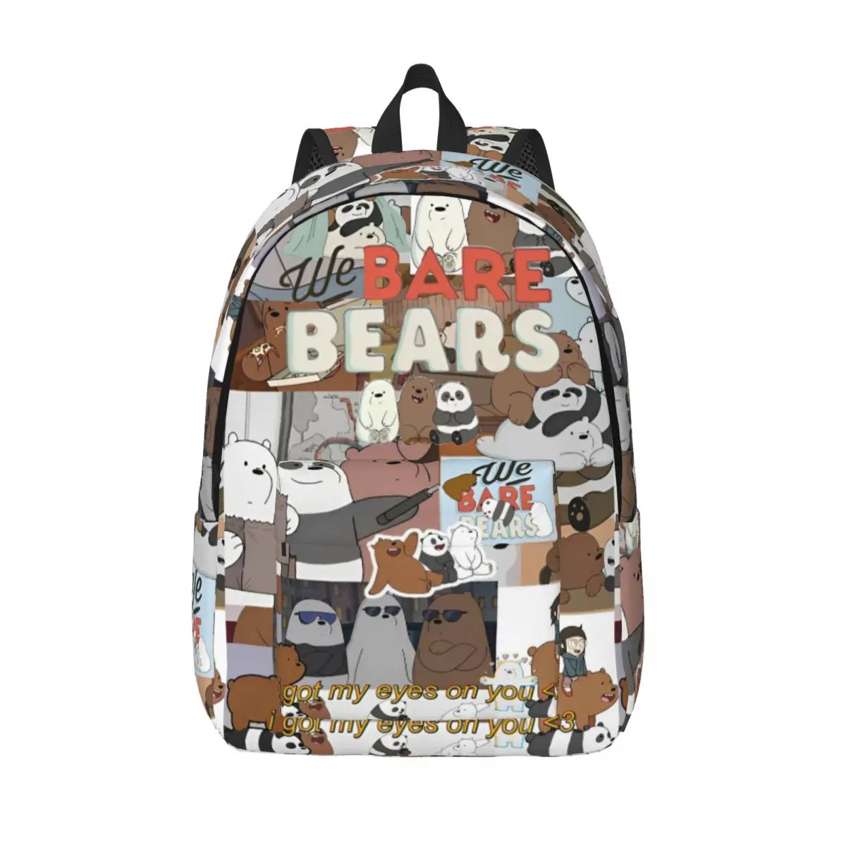 

We Bare Bears Kawaii Cartoon Backpack for Men Women Cool Student Work Daypack Grizzly Panda Ice Bear Laptop Shoulder Bag Gift