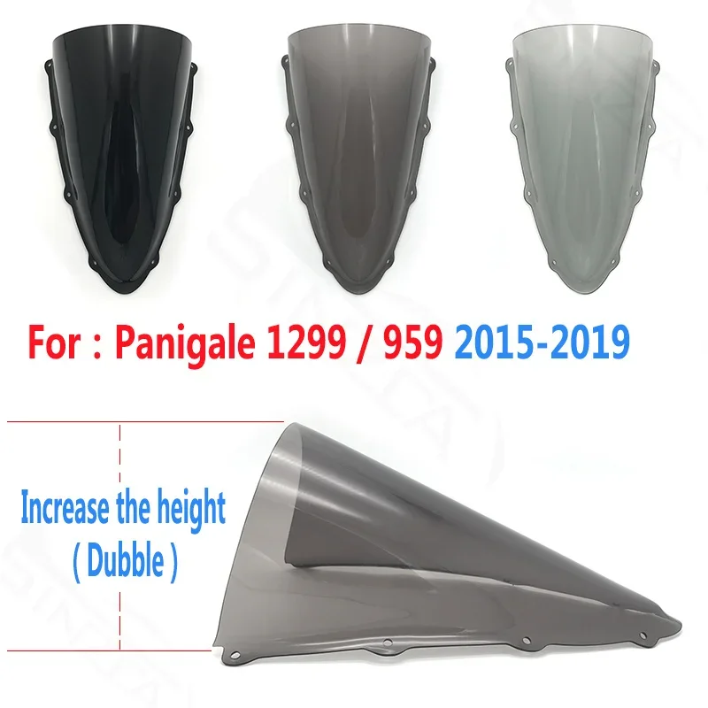 

For Ducati Panigale 1299 959 2015 2016 2017 2018 2019 Motorcycl Accessories Windshield Windscreen Wind Deflectors Viser Black