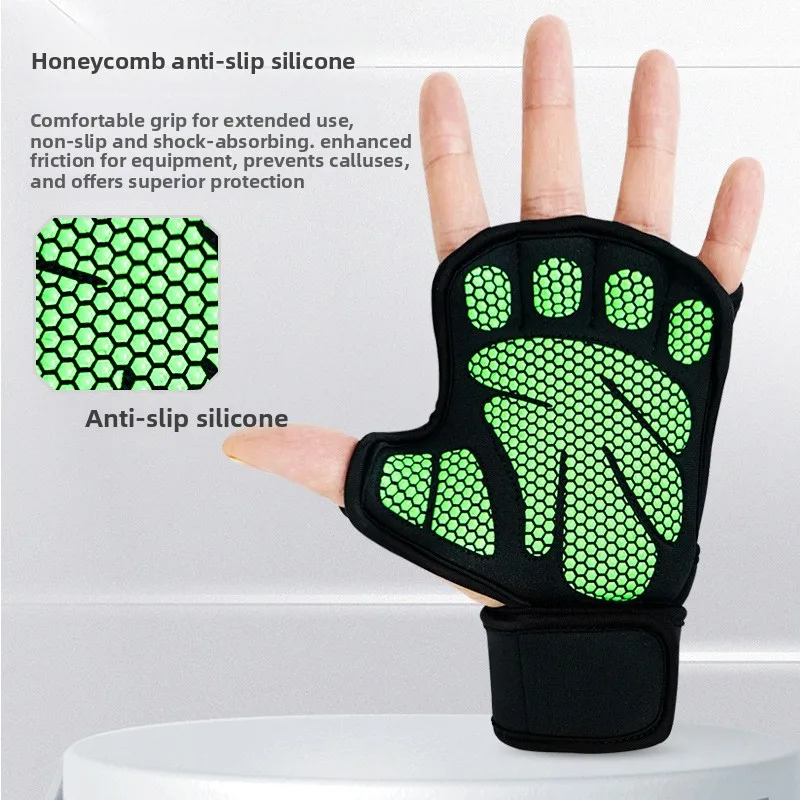 Gift Box Gloves Unisex Wrist Support Breathable Anti Blister Gym Workout Weightlifting Dumbbell Pull Up Bar One Size