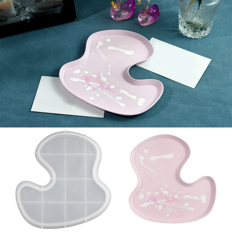 L Shaped Dish Mold Silicone Jewlery Storage Tray Making Molds Practical Epoxy Resin Fruit Plate Mould Saucer Mold