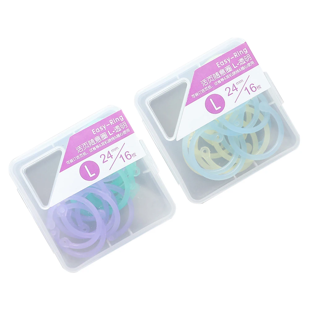 

32pcs Rings Plastic Storage Convenient Book Circles Circles Book Binding Discs Loose Office School