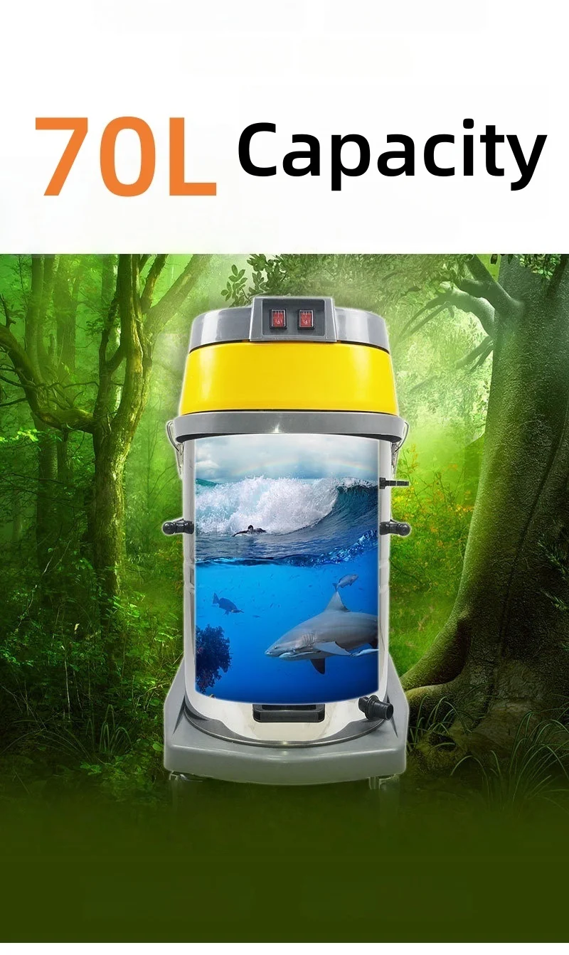 

Промышленный пылесос 3000 Вт, мощный, высокой мощности, заводская мастерская, украшение для пылесоса, 30 л/70 л, большой всасывающий пылесборник