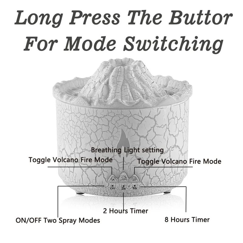 

A05G-300 мл красочный светодиодный диффузор и увлажнитель эфирного масла, диффузор эфирного масла с ароматом пламени для дома, офиса, тренажерного зала, вилка стандарта США