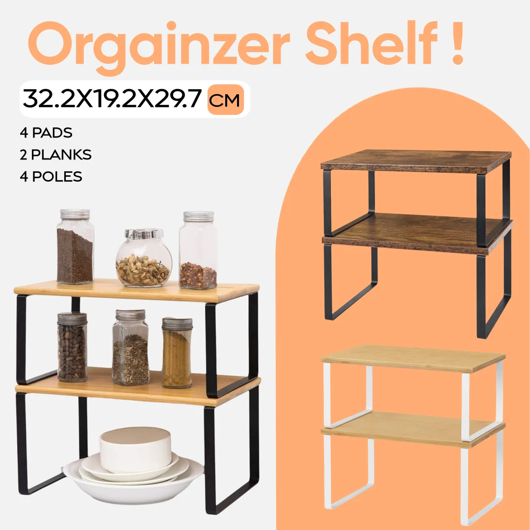 Kitchen Storage Kitchen Supplies Sturdy Easy to Assemble Kitchen Counter Shelves for Restaurant Table Desk Pantry Counter Office