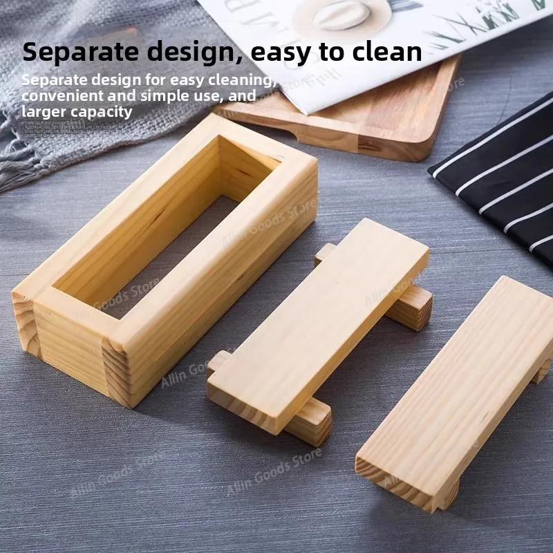 Bamboo and Wood Sushi Mould Melaleuca Sushi Hand Press Mould Japanese and Korean Cuisine Sushi Tools  Press Box
