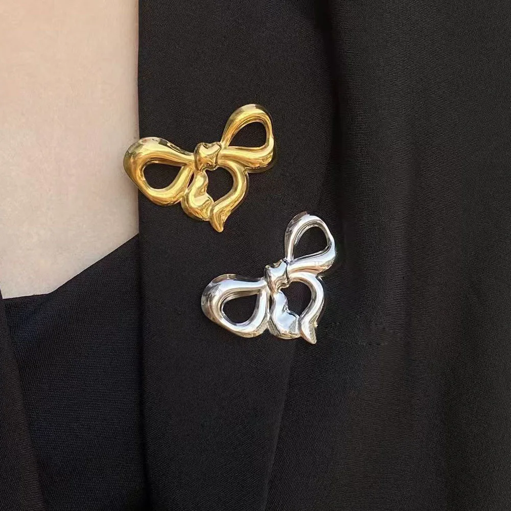 دبوس بروش هندسي فريد من نوعه بعقدة فراشة أوروبية وأمريكية كلاسيكية للنساء مناسب للحفلات والمطابقة اليومية #1