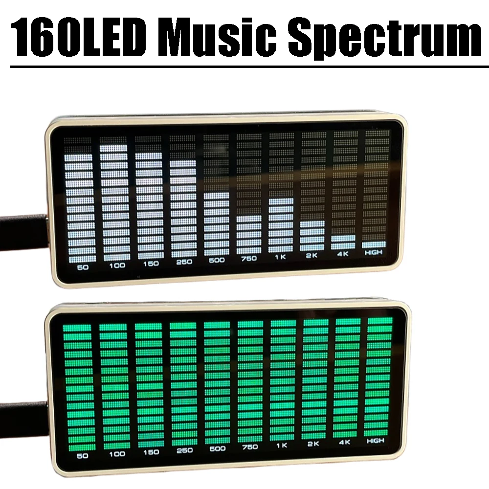 musica spectrum audio signal level indicator rhythm light amplifier car player lampadas atmosfericas controle de voz tipo c usb 160 led 01