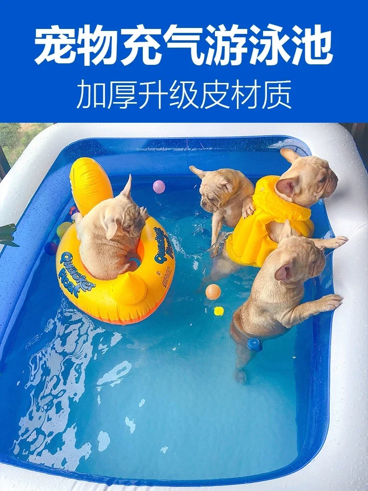 Pet Dog Bathing Swimming Pool Household Small Medium and Large Dogs Cat Duck Foldable Tub Summer Durable Inflatable Bucket