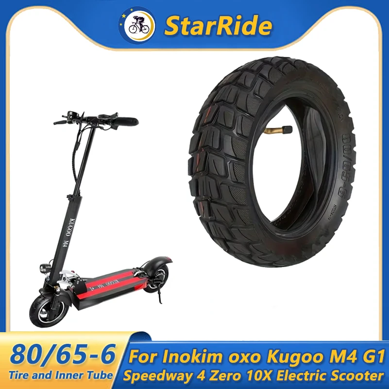 

10 Inch Off-Road Tire 80/65-6 Tire for Inokim oxo Kugoo M4 G1 Speedway 4 Zero 10X Electric Scooter 255x80 10x2.50 Tyre