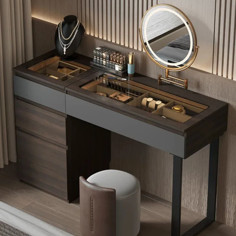 Comfortable Bedroom Vanity Table Women Makeup Modern Coffee Dressing Table European Storage Penteadeira Lounge Suite Furniture