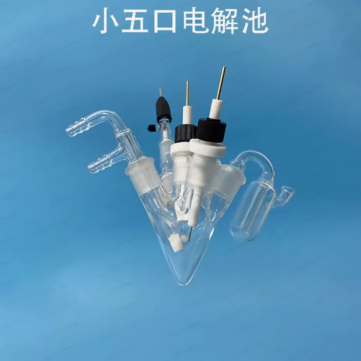 

C004 Small Five Port Electrolytic Cell A Capacity Of Can Be Customized Equipped With Gas Inlet And Outlet Devices