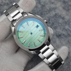41MM Watch Case set for NH35/NH36 Movement with sapphire crystal Clear Back Steel Case+Strap + Dial + Hand Watch Accessories