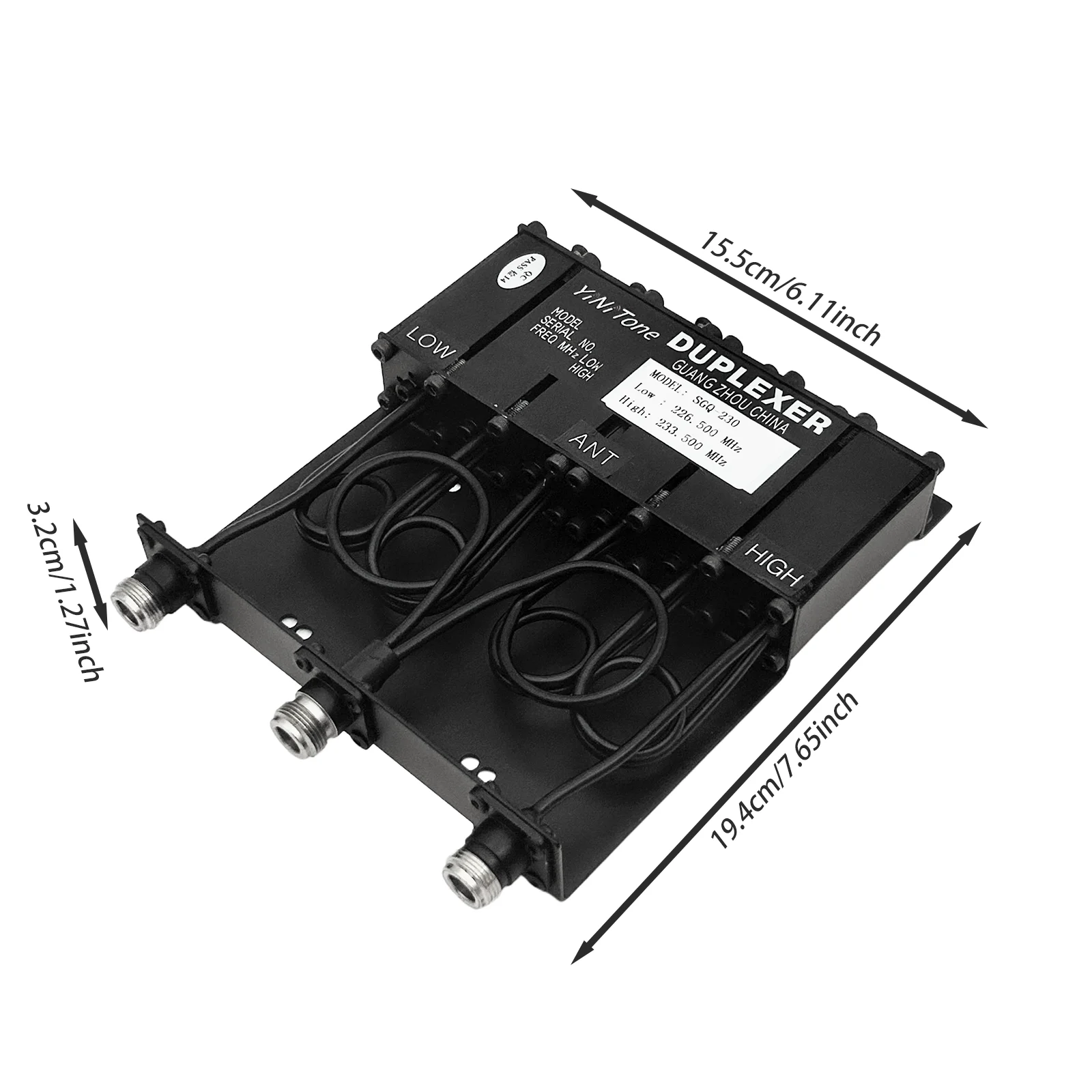 

SGQ-230 220-240Mhz 25W Customizable Frequency Portable Duplexer
