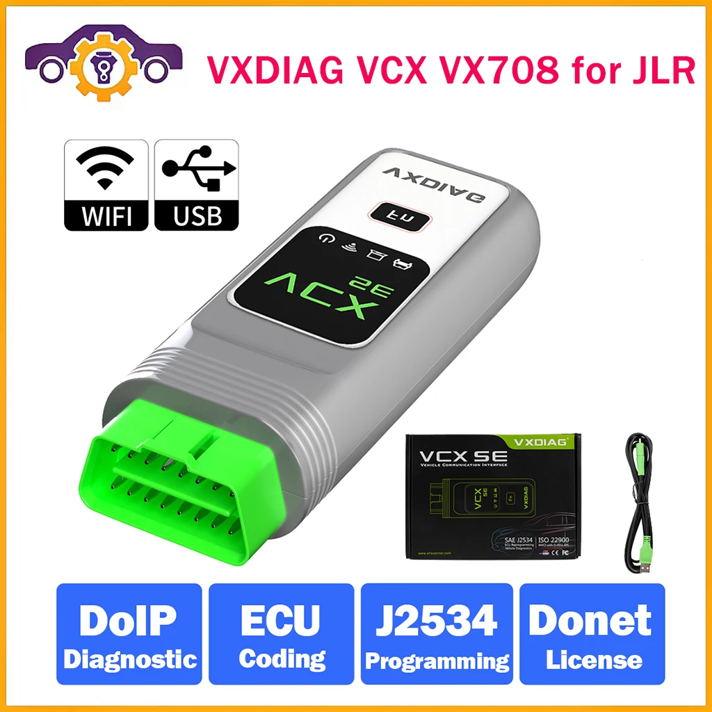 VXDIAG VCX VX708 for JL-R Doip OBD2 Scanner VCX SE For JLR SDD Pathfinder Car diagnostic tools J2534 ECU programming ECU coding