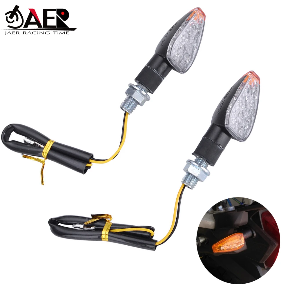 2024 Universal Motorcycle LED Turn Signal Indicators Light Amber Blinker Light 12V 2W 14 led Motorbike Lamp Super Bright