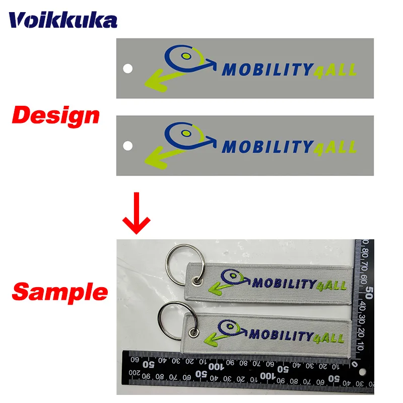 10個30個50個100個200個300個500個セット販売カスタム両側刺繍キーホルダーオートバイキータグ卸売