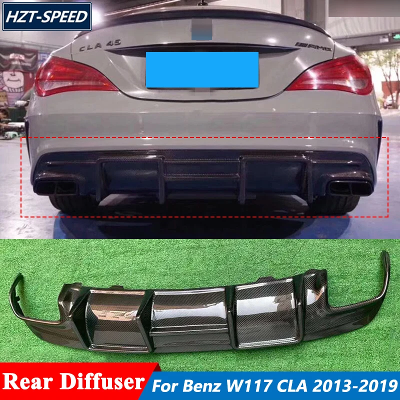 

Задний бампер из углеродного волокна в стиле FD, накладка на диффузор для Mercedes Benz W117 CLA CLA220 CLA260 CLA200 CLA45 2013-2019
